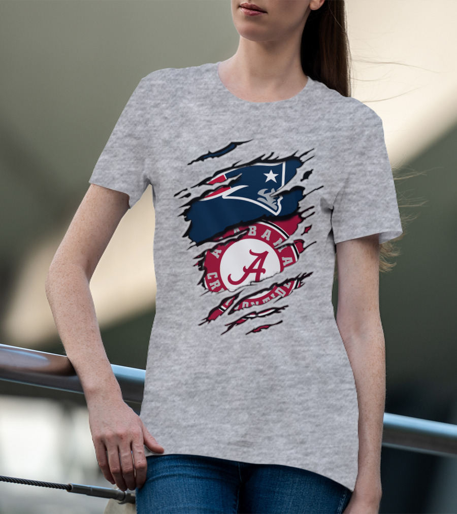 Alabama Crimson Tide Patriots Logo Mashup T-Shirt