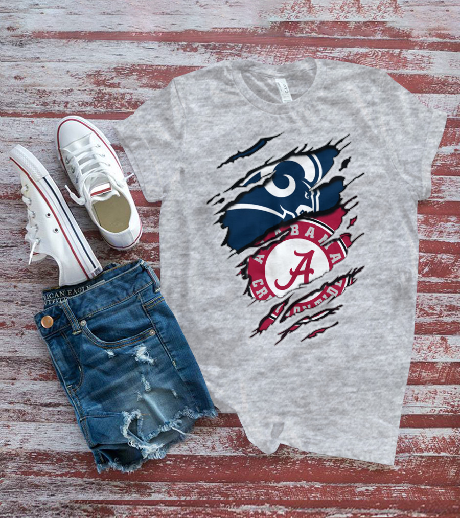 Alabama Crimson Tide La Rams Torn Claw T-Shirt