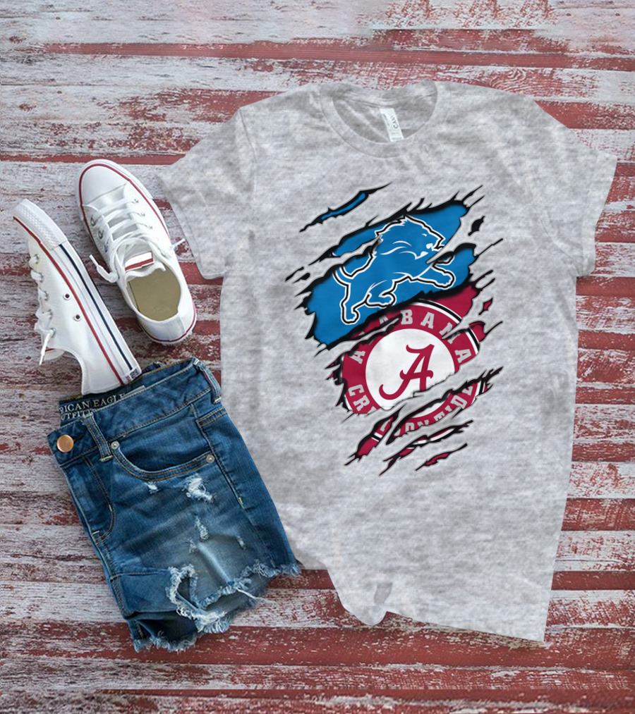 Detroit Lions Alabama Crimson Tide T-Shirt