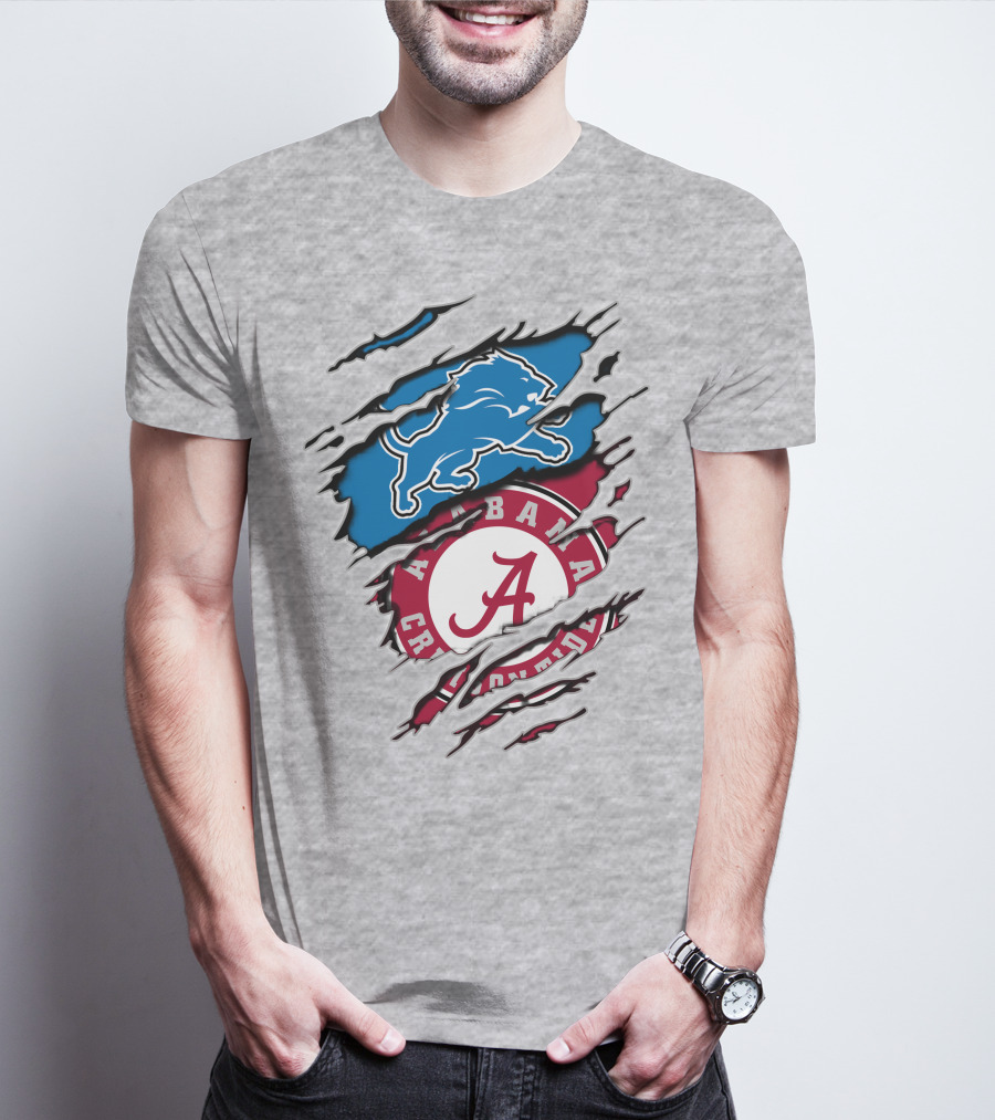 Detroit Lions Alabama Crimson Tide T-Shirt