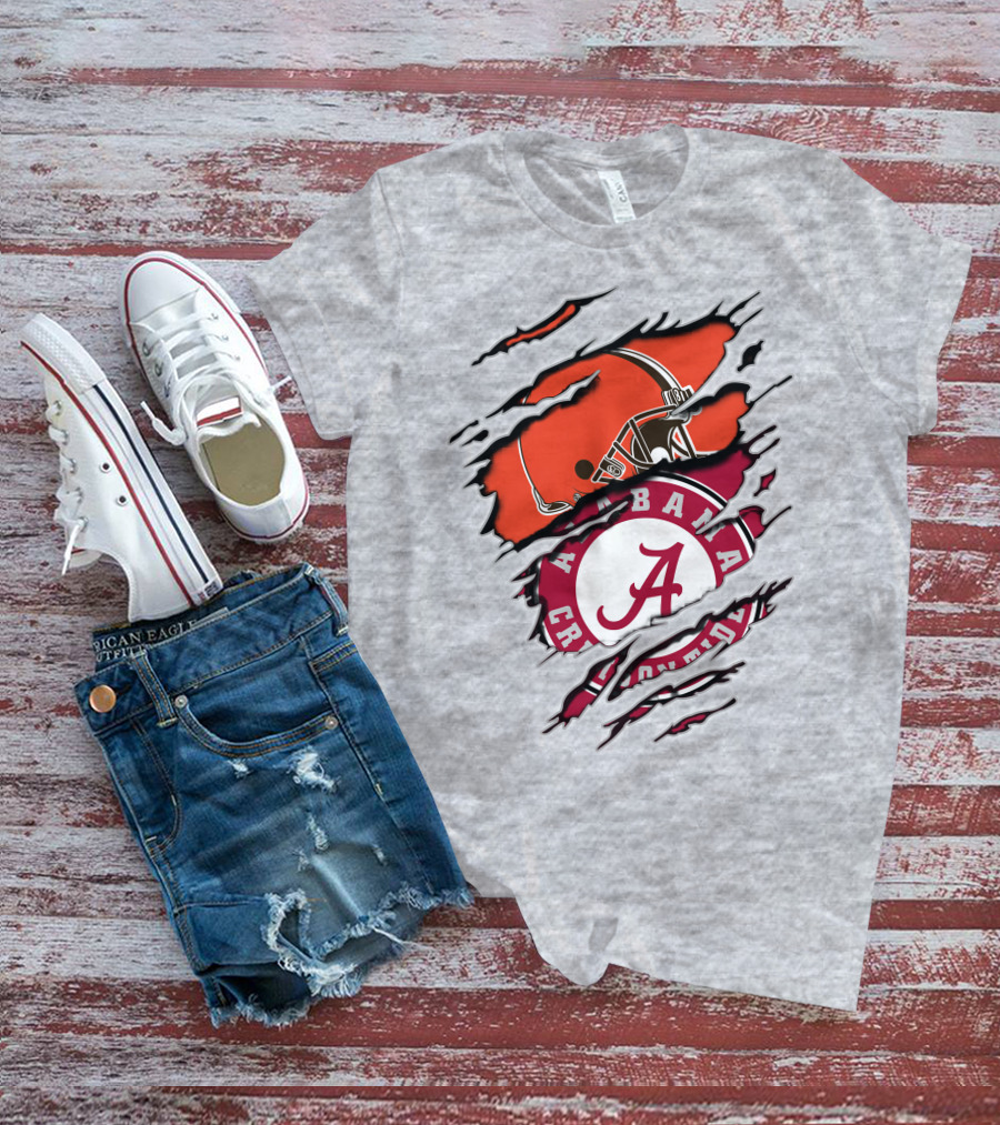 Alabama Crimson Tide Browns Football Dual T-Shirt