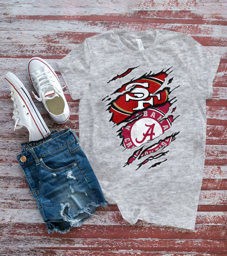 Alabama Crimson Tide San Francisco 49ers Fusion T-Shirt