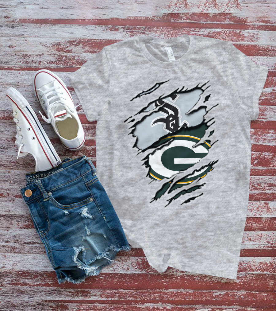 Packers White Sox Logo Mashup T-Shirt