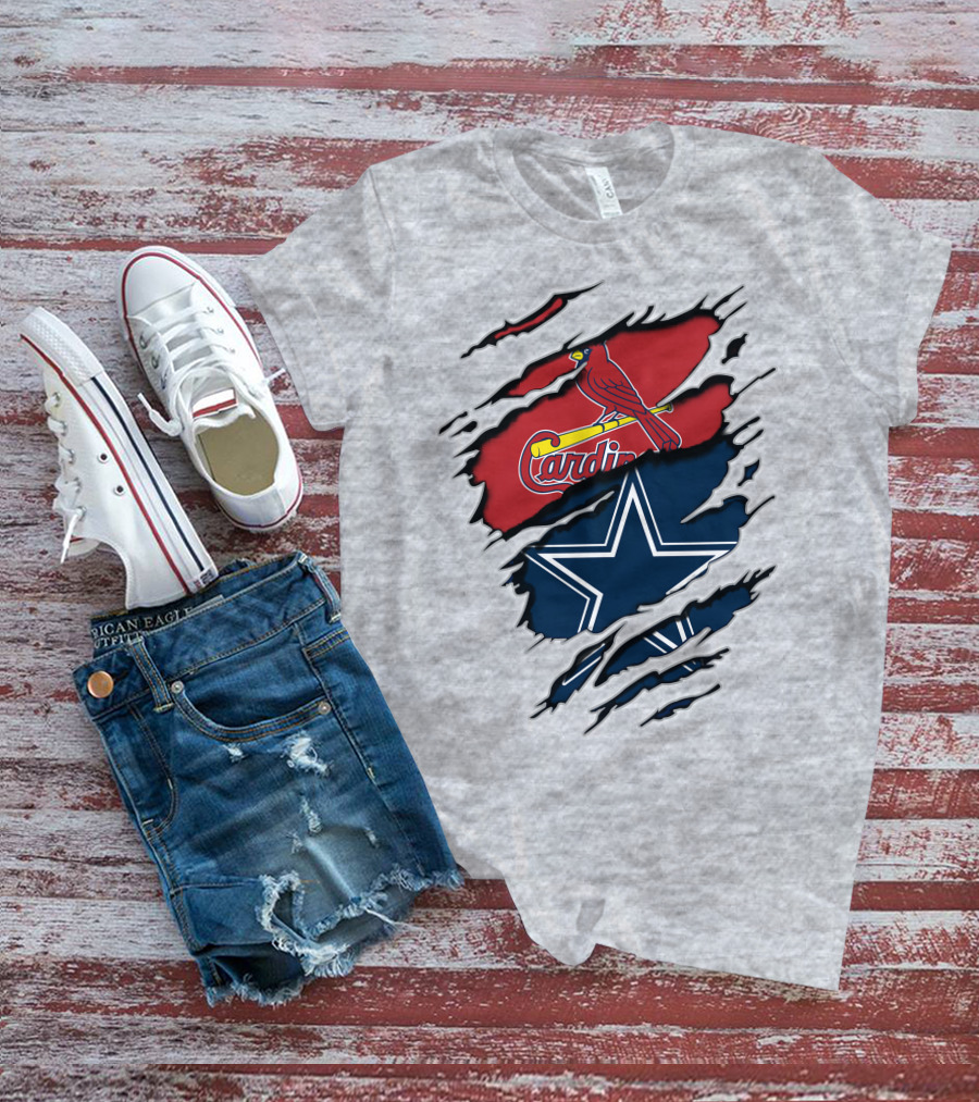 Dallas Cowboys And St. Louis Cardinals NFL MLB T-Shirt