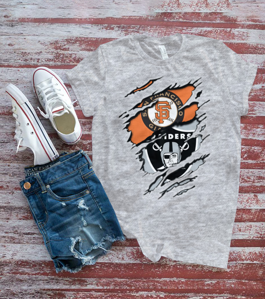 San Francisco Giants Raiders Logo Mashup T-Shirt