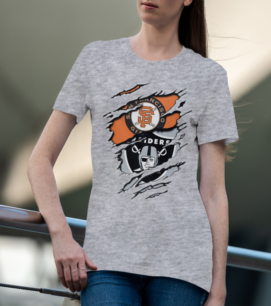 San Francisco Giants Raiders Logo Mashup T-Shirt