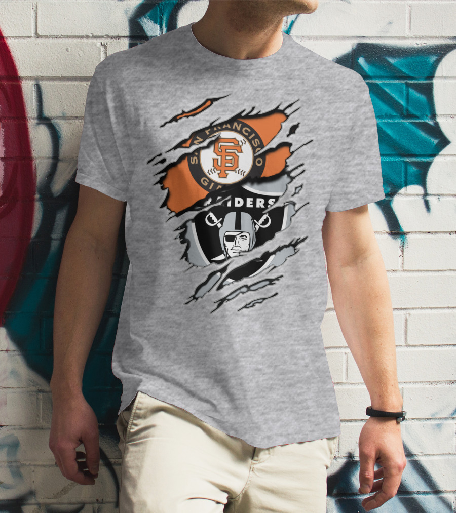 San Francisco Giants Raiders Logo Mashup T-Shirt