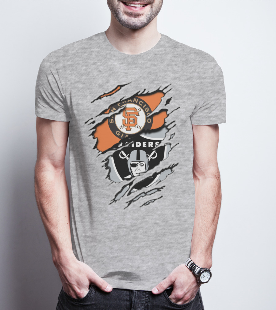 San Francisco Giants Raiders Logo Mashup T-Shirt