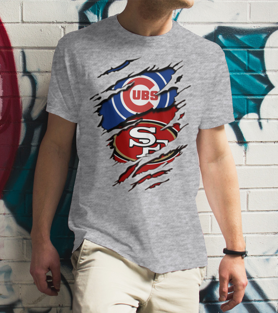 Cubs San Francisco Forty-Niners Torn T-Shirt