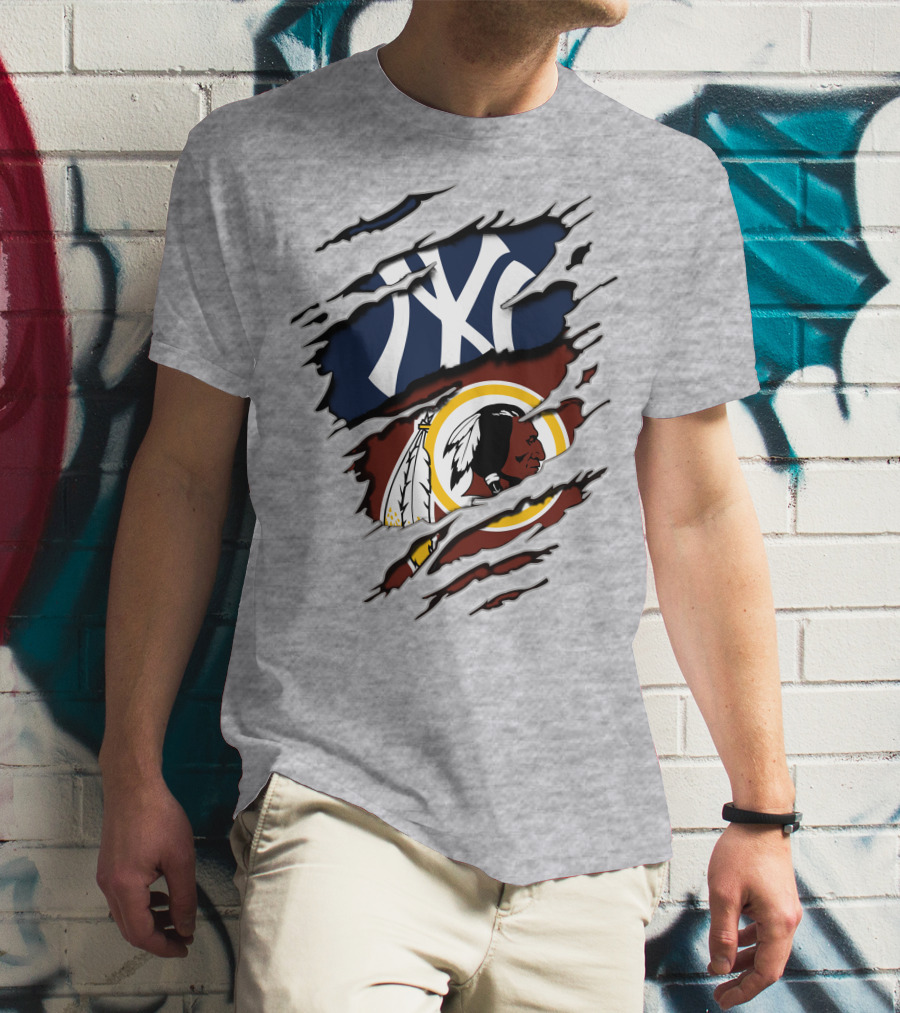 Yankees Redskins Logo Mashup T-Shirt