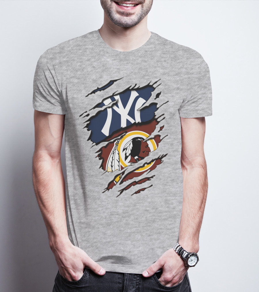 Yankees Redskins Logo Mashup T-Shirt