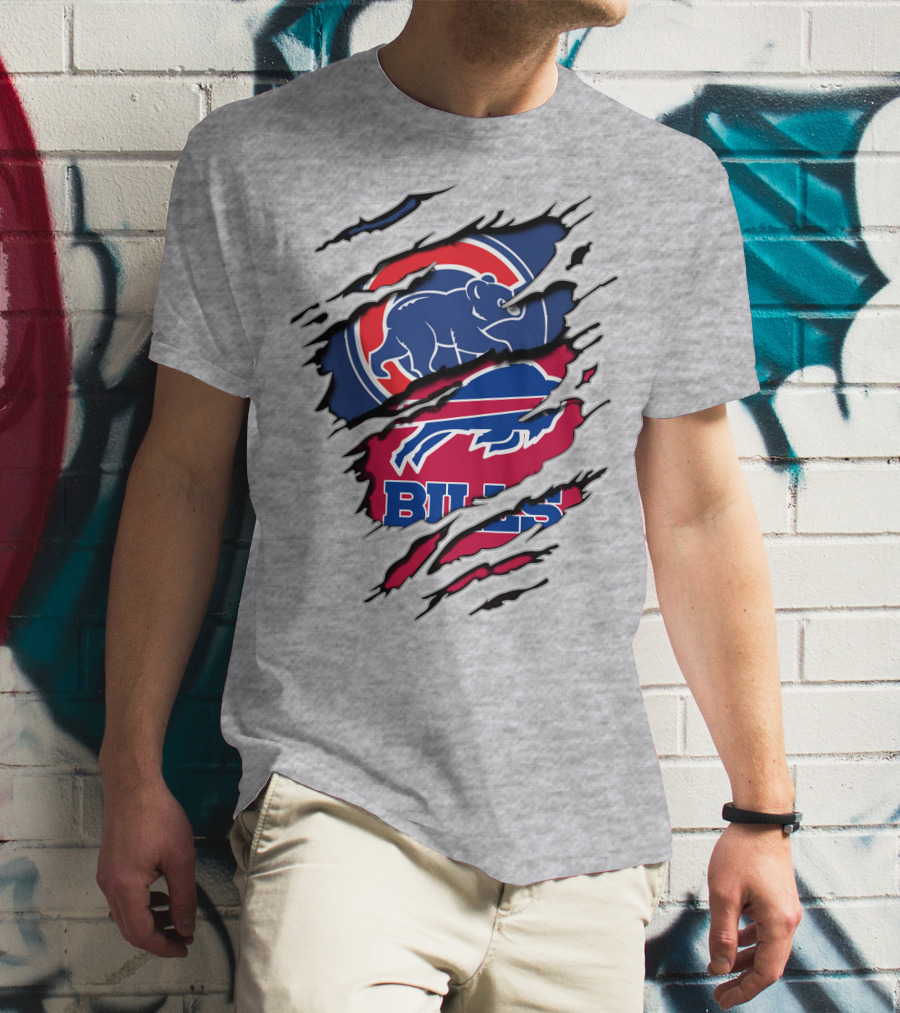 Bills Cubs Buffalo Football Chicago Baseball Crossover T-Shirt