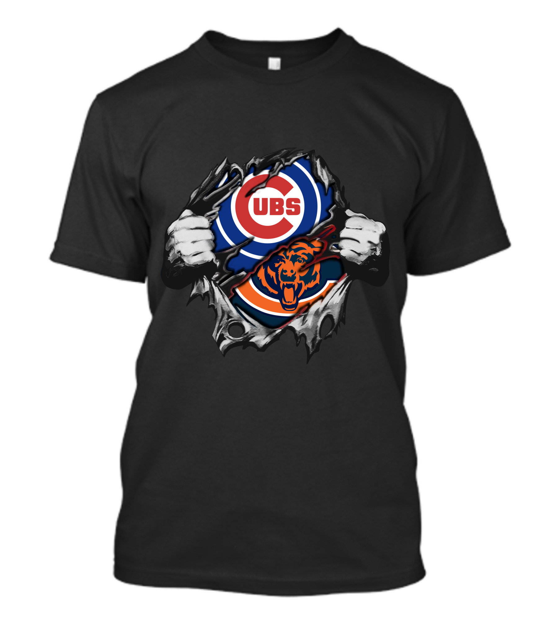 Cubs Bears Rip Through Hands T-Shirt