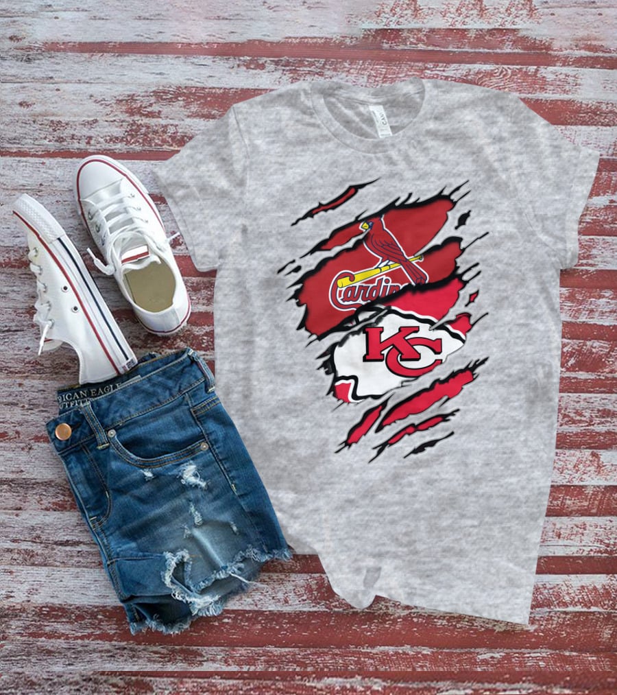 Kansas City Chiefs St. Louis Cardinals Torn T-Shirt