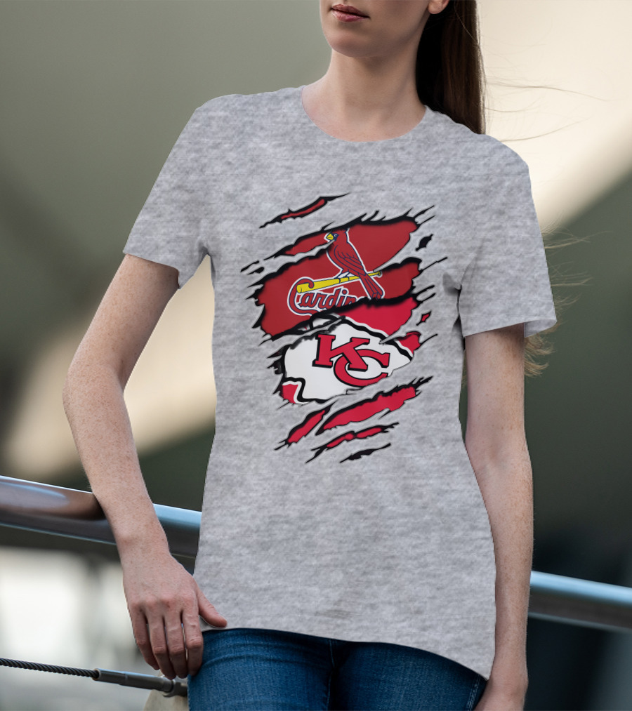 Kansas City Chiefs St. Louis Cardinals Torn T-Shirt