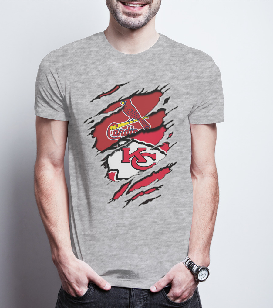Kansas City Chiefs St. Louis Cardinals Torn T-Shirt