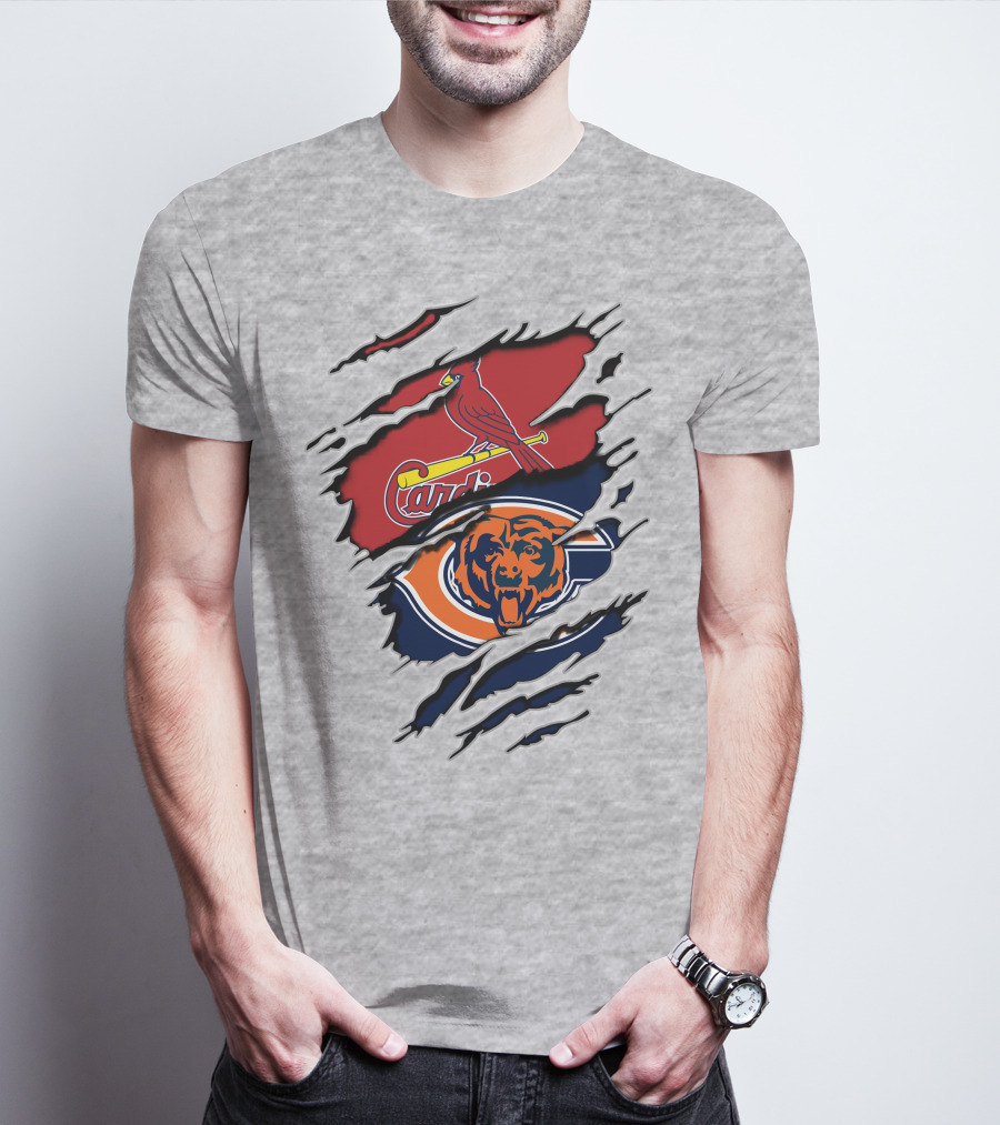 Cardinals Bears Claw Marks Sports T-Shirt