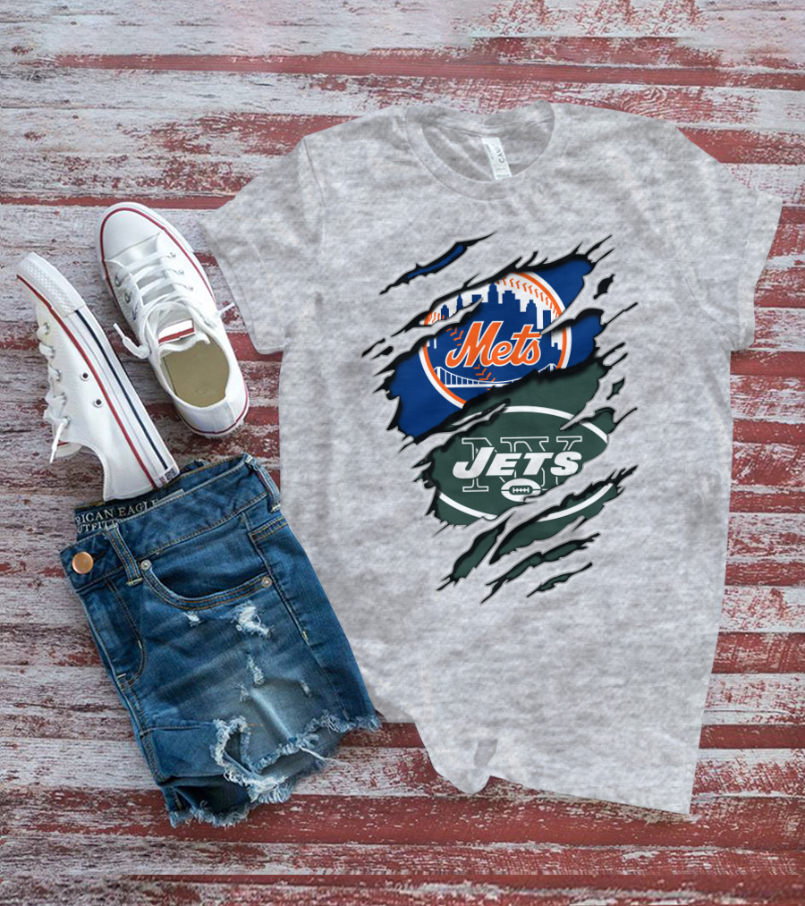 Mets Jets Claw Marks Scratch T-Shirt