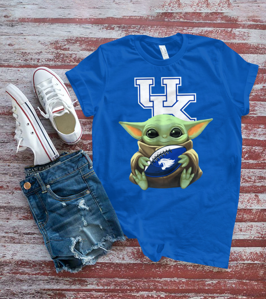 Baby Yoda UK Wildcats Football Fan T-Shirt