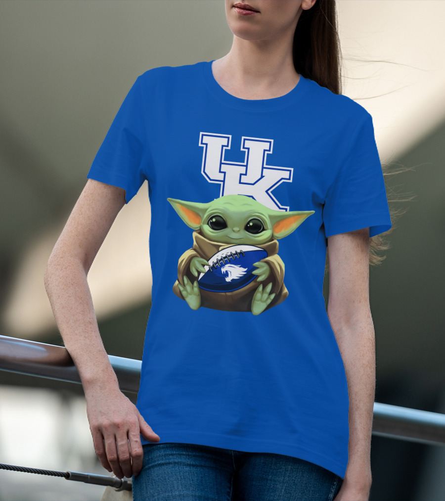 Baby Yoda UK Wildcats Football Fan T-Shirt