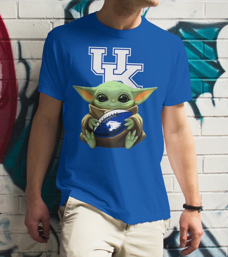 Baby Yoda UK Wildcats Football Fan T-Shirt