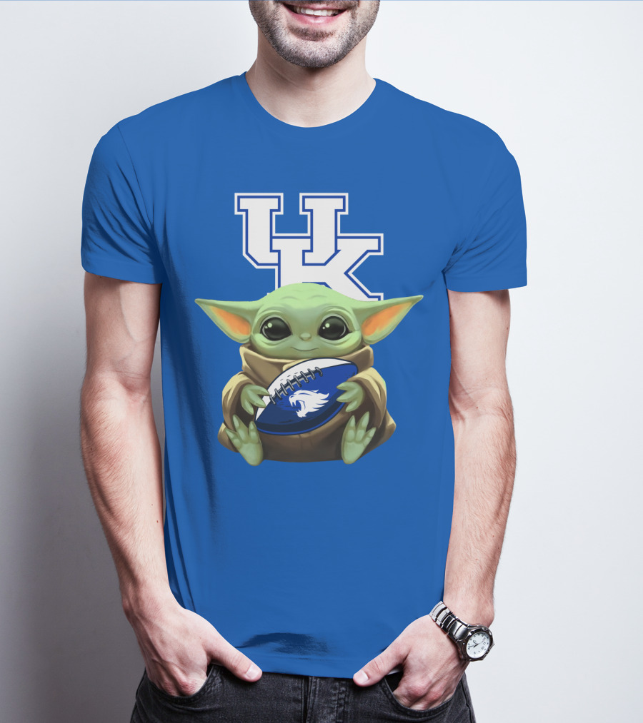 Baby Yoda UK Wildcats Football Fan T-Shirt