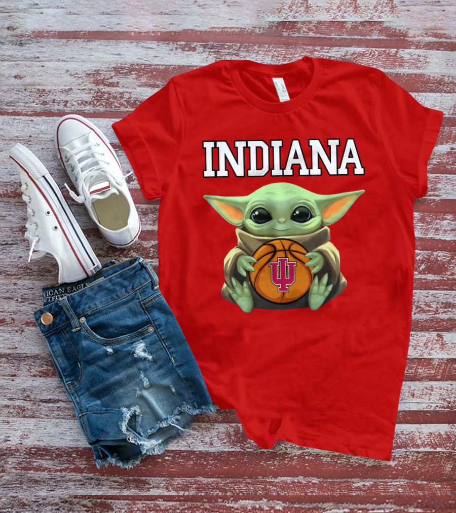 Indiana Baby Yoda IU Basketball T-Shirt