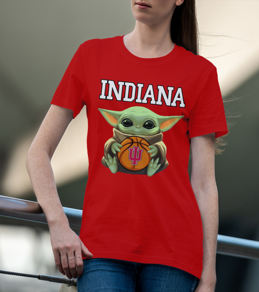 Indiana Baby Yoda IU Basketball T-Shirt