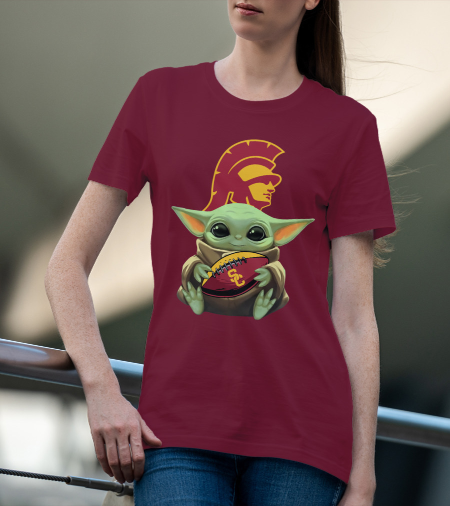 Baby Yoda USC Trojans Football T-Shirt