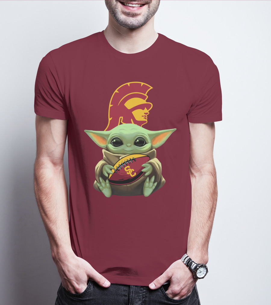 Baby Yoda USC Trojans Football T-Shirt