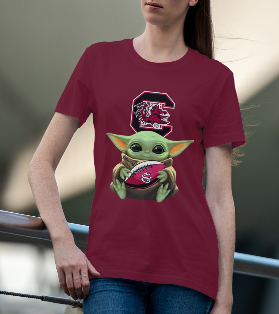 Baby Yoda Gamecocks South Carolina Football Fan T-Shirt