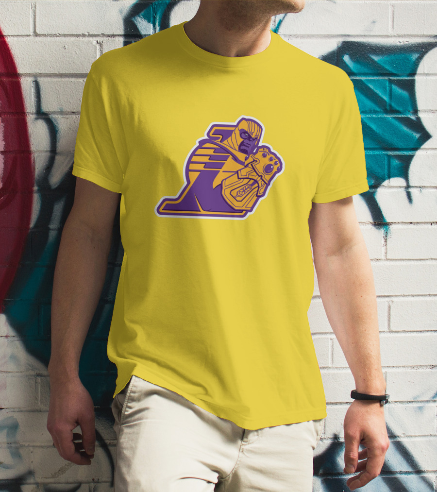 LA Lakers Thanos Infinity Gauntlet Mashup T-Shirt