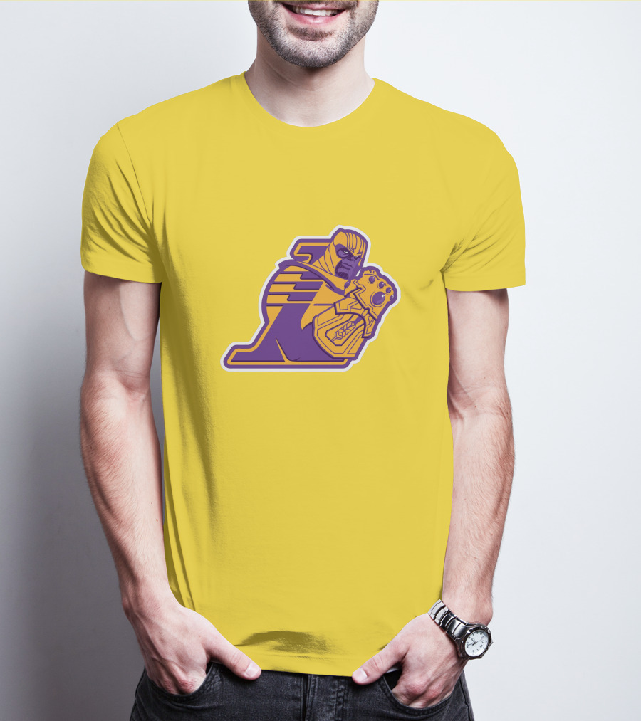 LA Lakers Thanos Infinity Gauntlet Mashup T-Shirt