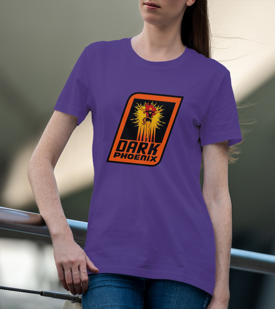 Dark Phoenix NBA X-Men Crossover Logo Design With Fiery Character T-Shirt