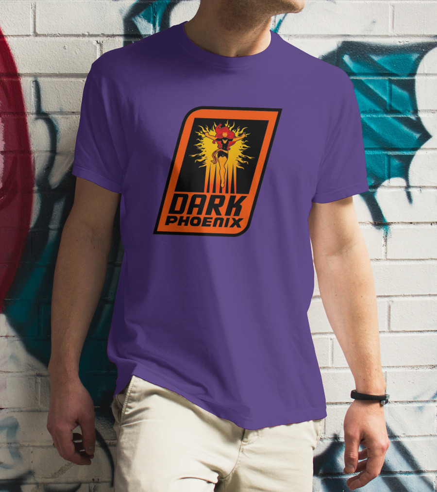 Dark Phoenix NBA X-Men Crossover Logo Design With Fiery Character T-Shirt