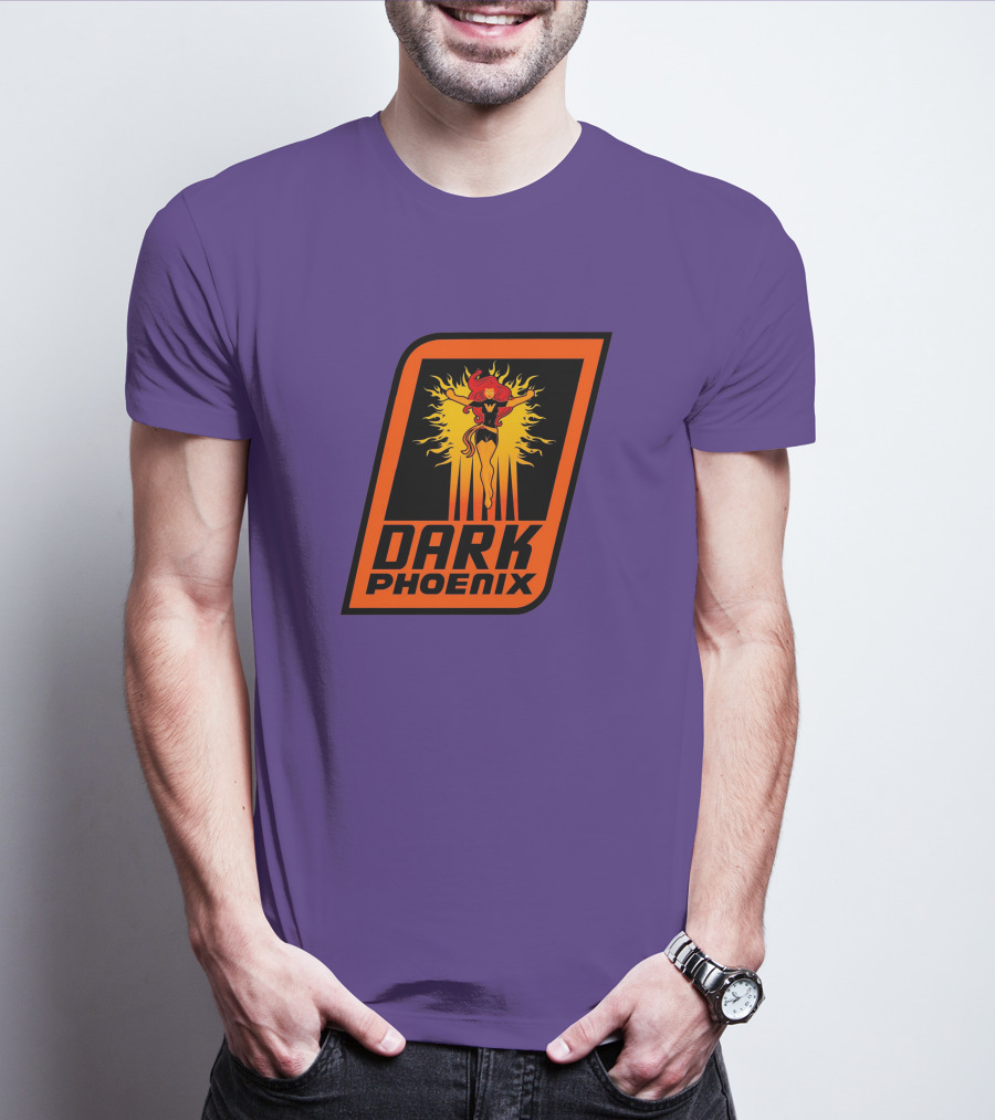 Dark Phoenix NBA X-Men Crossover Logo Design With Fiery Character T-Shirt