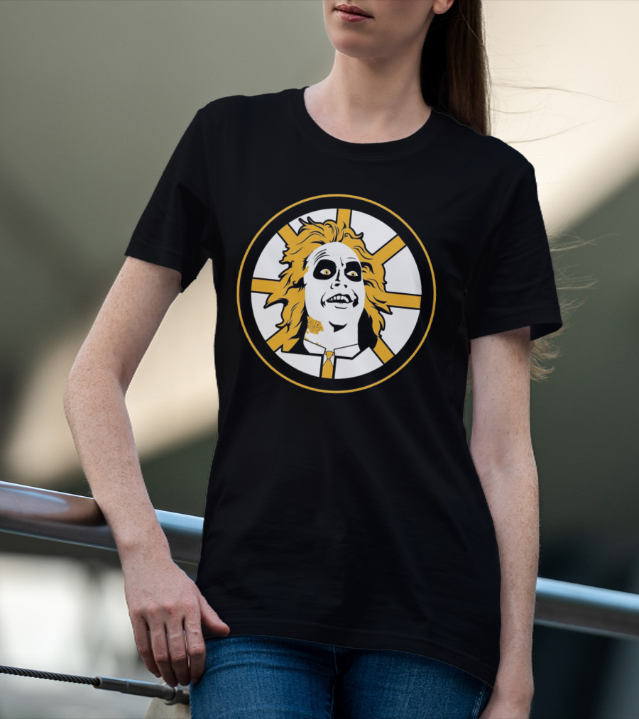 Boston Bruins Beetlejuice Horror NHL T-Shirt