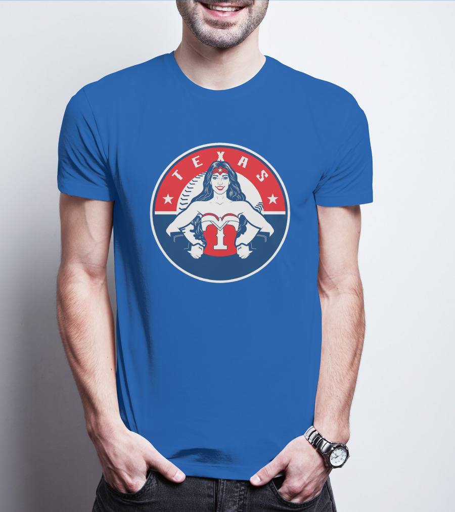Texas Wonder Woman Baseball Icon T-Shirt