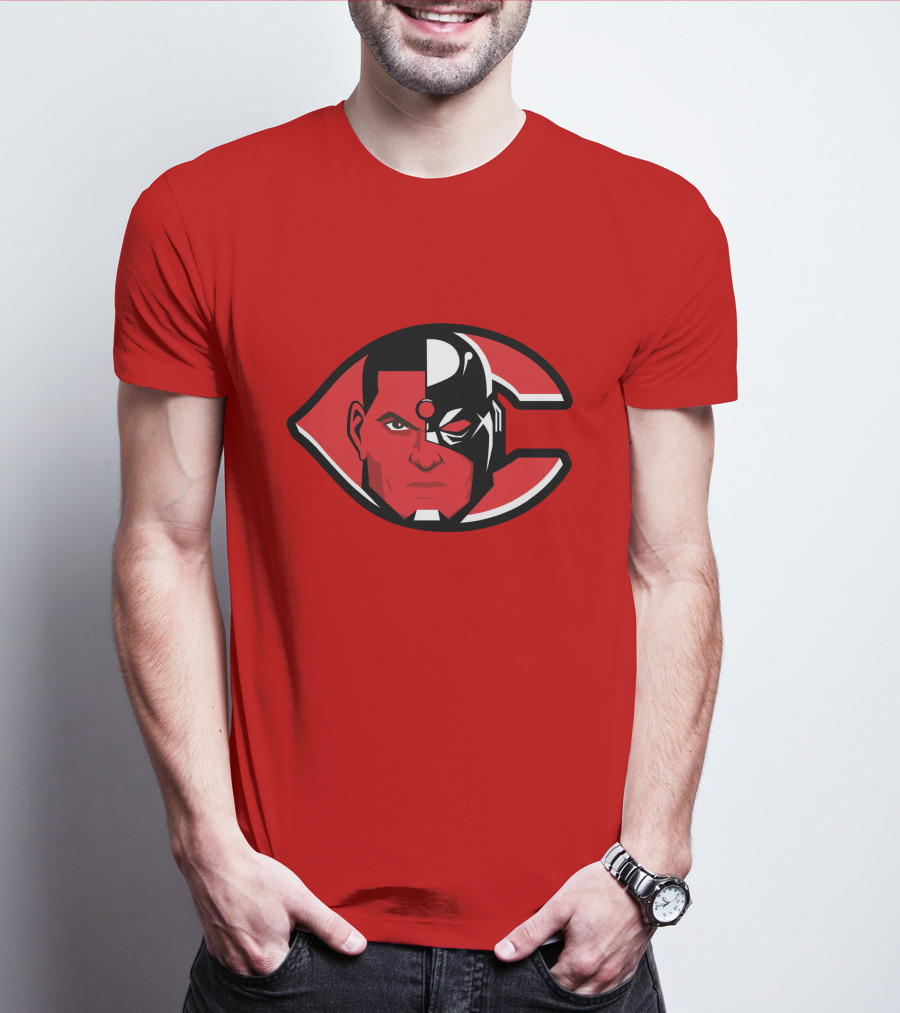 Cincinnati Cyborgs MLB Logo Face T-Shirt