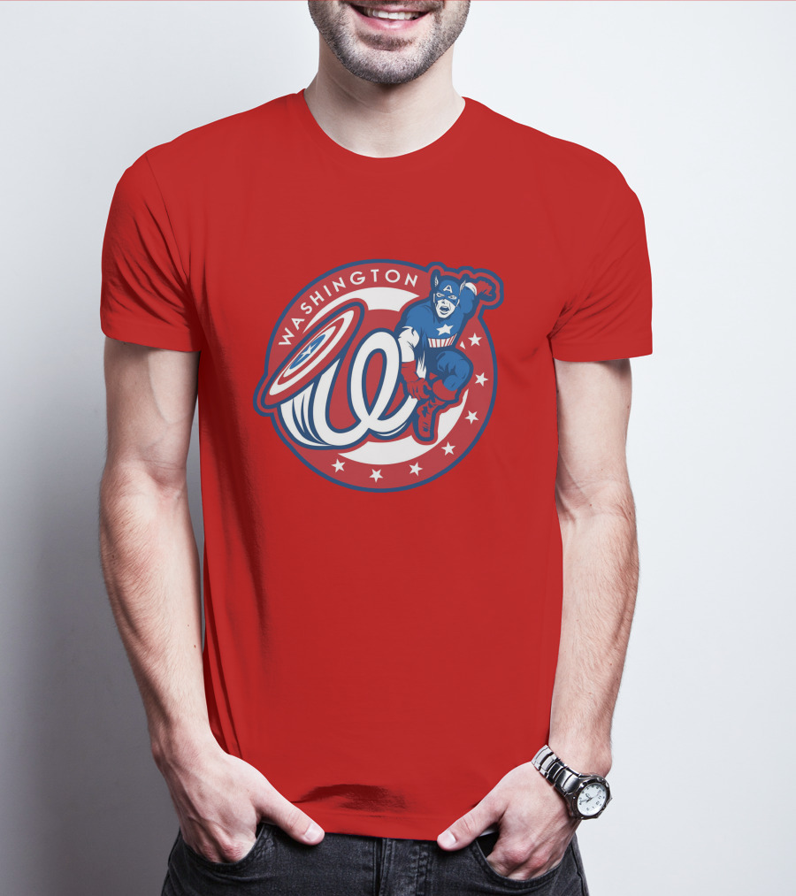 Washington Captain America MLB Crossover T-Shirt