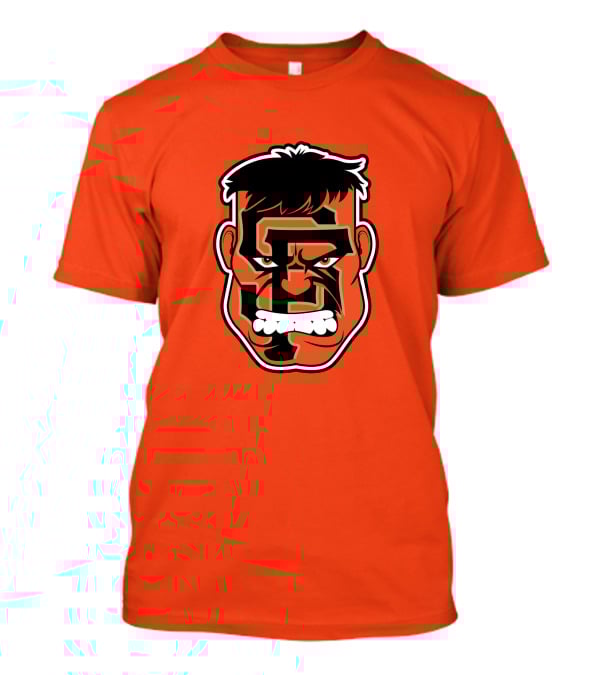 SF Giants Hulk Rage Face Orange T-Shirt