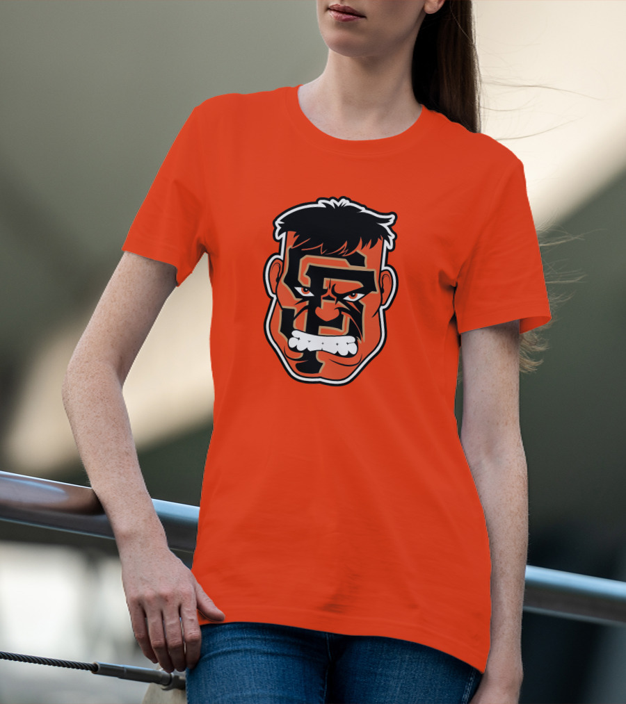 SF Giants Hulk Rage Face Orange T-Shirt
