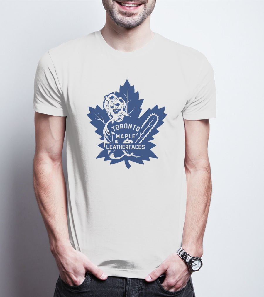 Toronto Maple Leatherfaces NHL Chainsaw Leaf T-Shirt