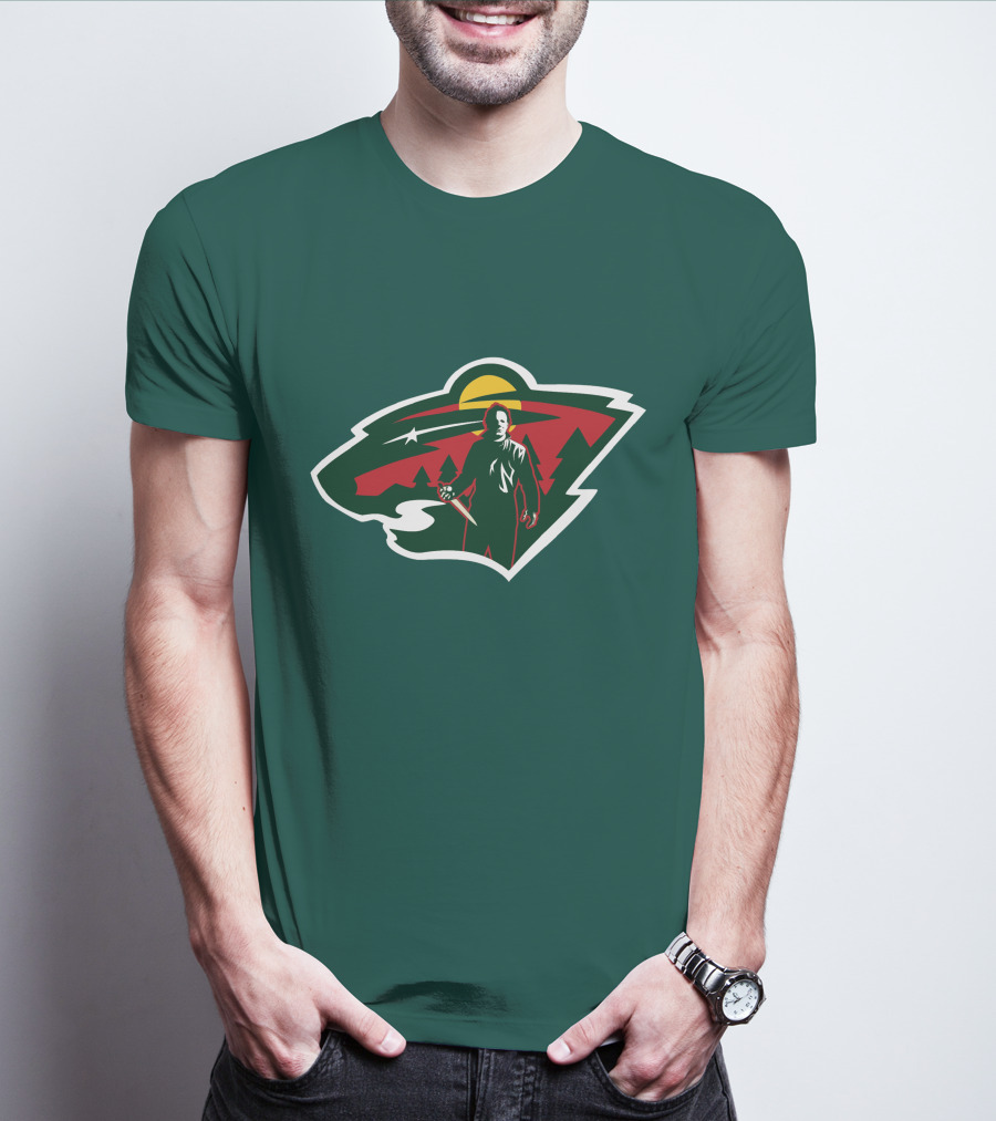Minnesota Wild Michael Myers NHL Crossover T-Shirt