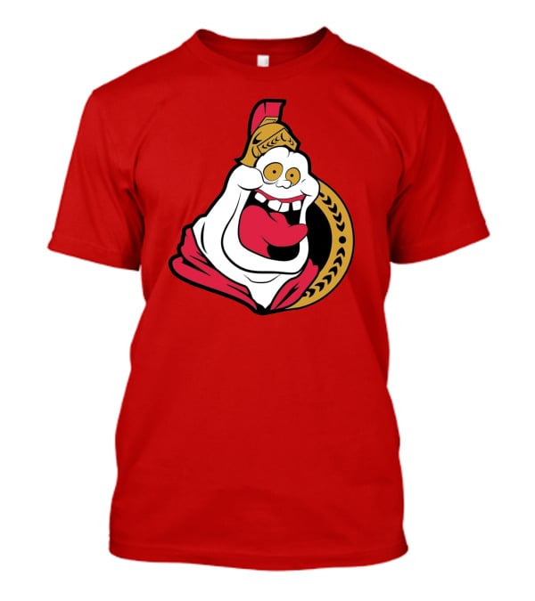 Ottawa Slimers Ghost Glowing Roman Hockey T-Shirt
