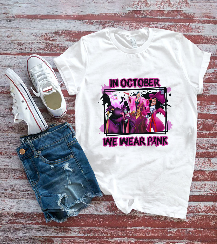 In October We Wear Pink Villains T-Shirt