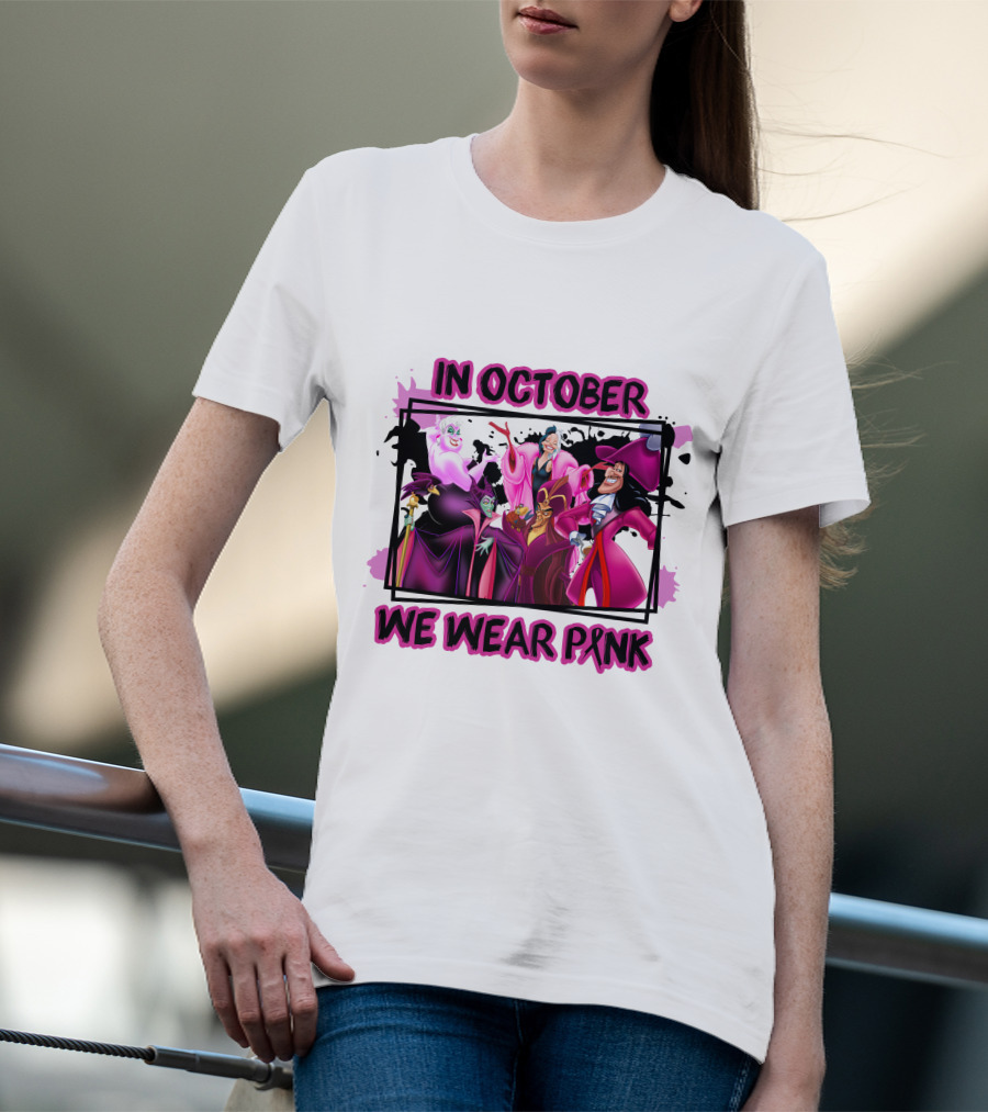 In October We Wear Pink Villains T-Shirt
