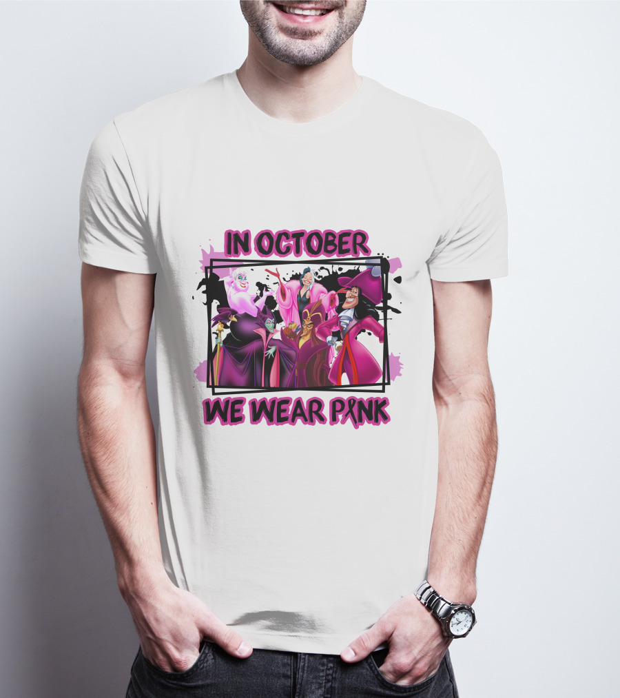 In October We Wear Pink Villains T-Shirt
