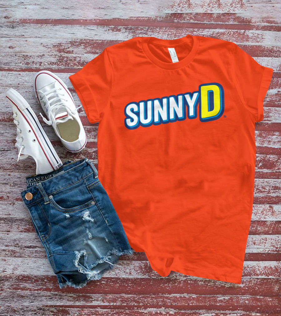 SUNNYD Retro Logo Bright Orange T-Shirt
