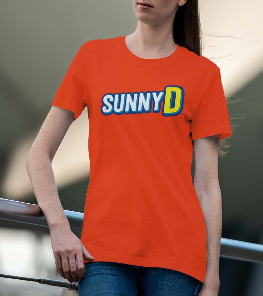 SUNNYD Retro Logo Bright Orange T-Shirt